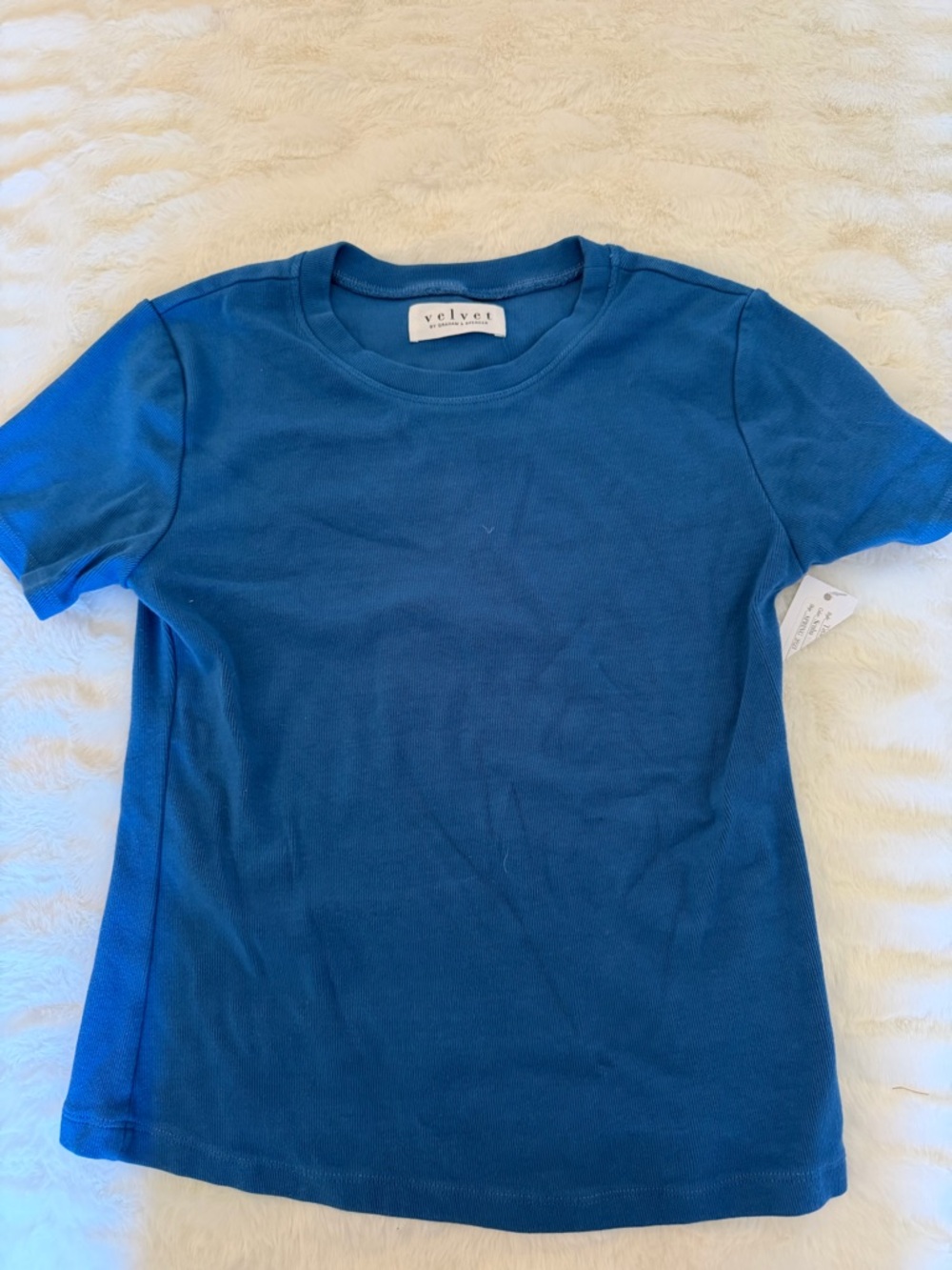 Velvet Royal Blue Short Sleeve Tee